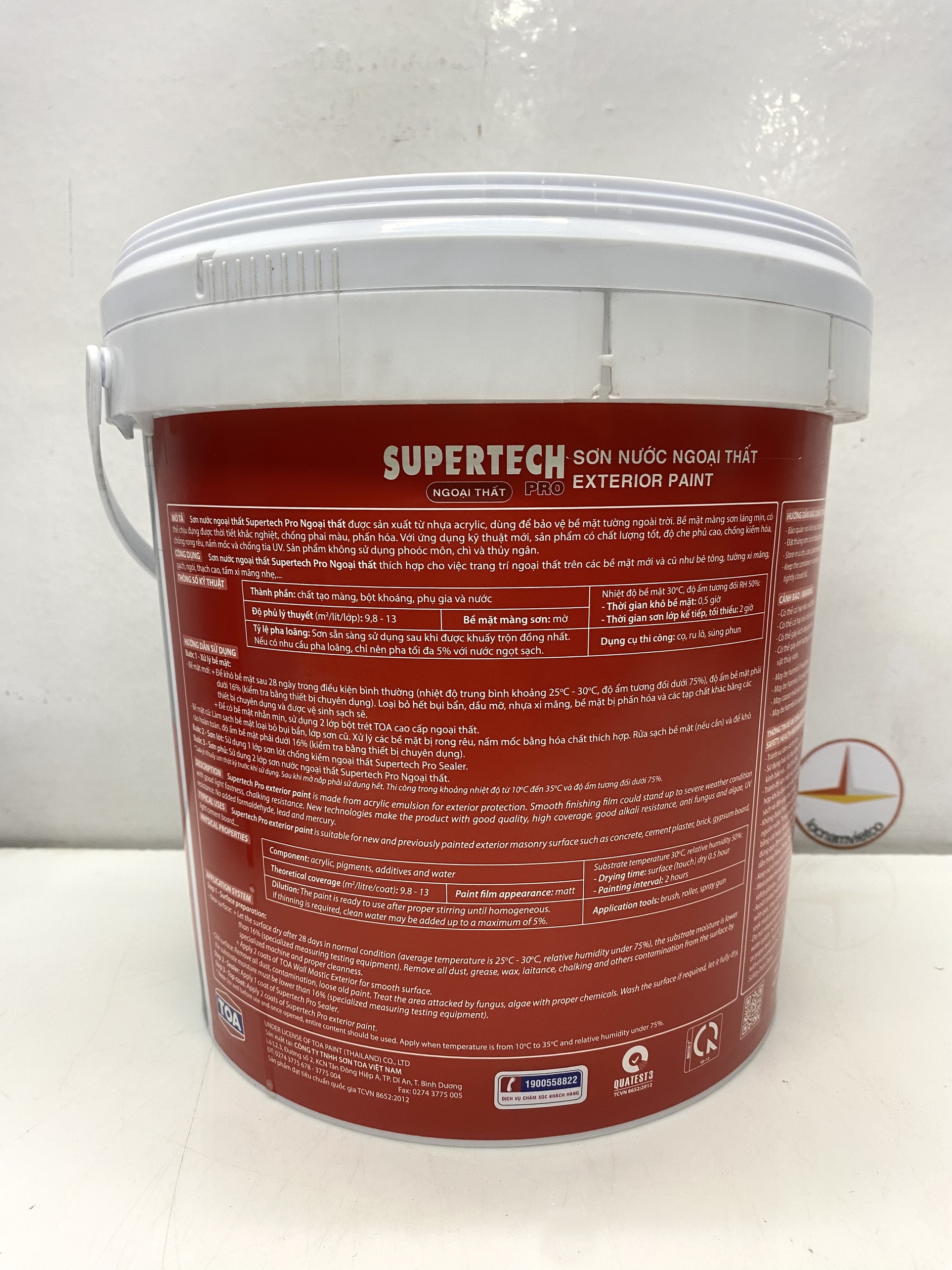 Sơn nước Toa Supertech ngoại thất màu xám 8257 _ 5L