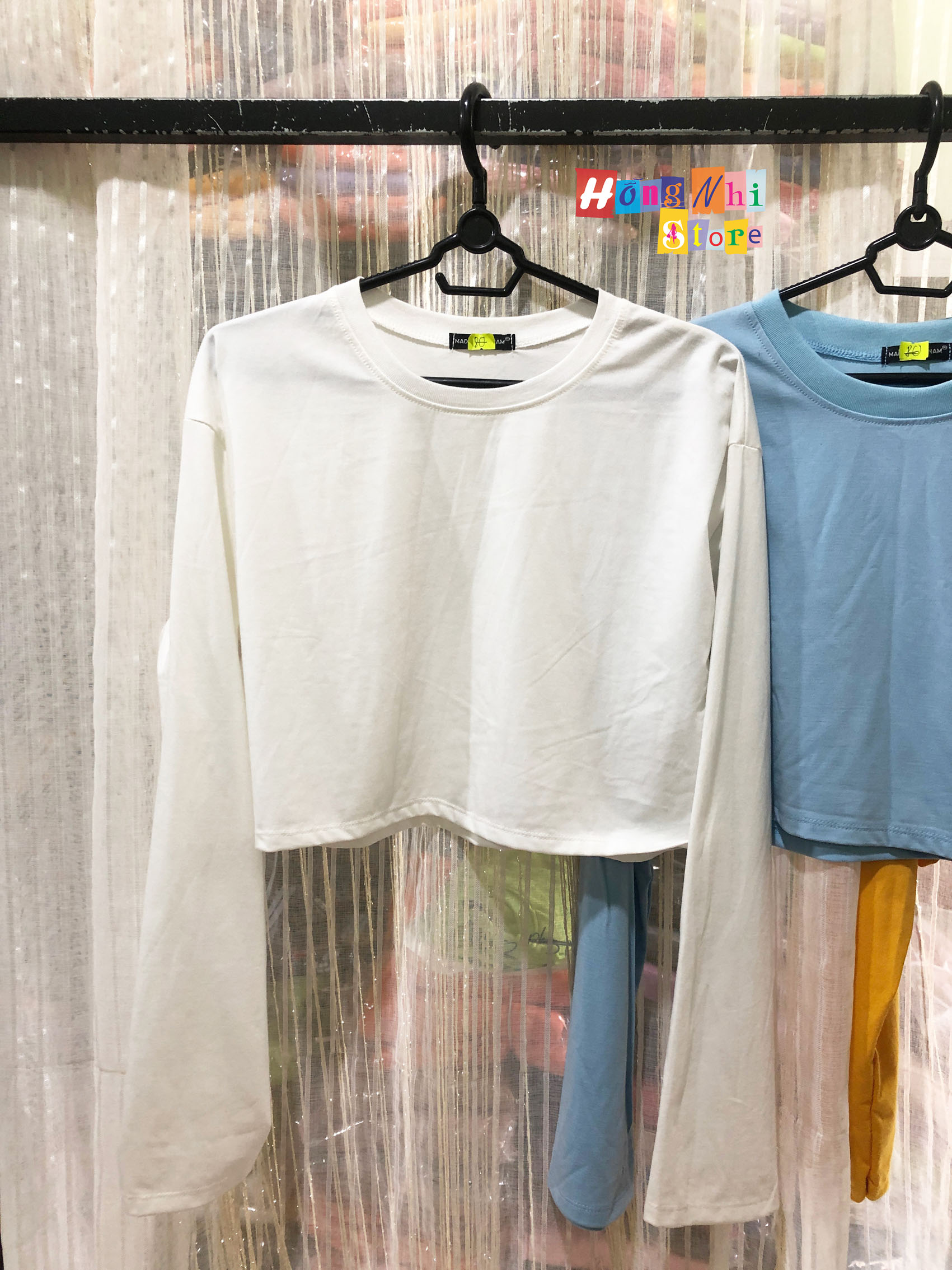 Áo Croptop Trơn Tay Dài Dáng Rộng Long Tee Ulzzang - MM