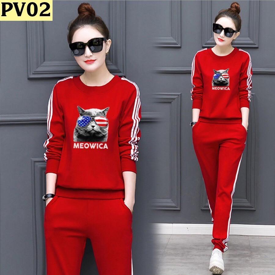 { GIÁ HỦY DIỆT} Đồ bộ mặc nhà nữ-độ bộ thê thao nữ dài tay chất vải da cá mã PV