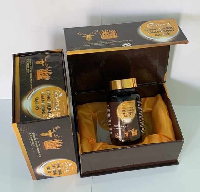 Senvimex ĐÔNG TRÙNG SÂM NHUNG ĐẠI BỔ Hộp 30 viên - Bổ thận, tráng dương, tăng cường sinh lực, Lisse