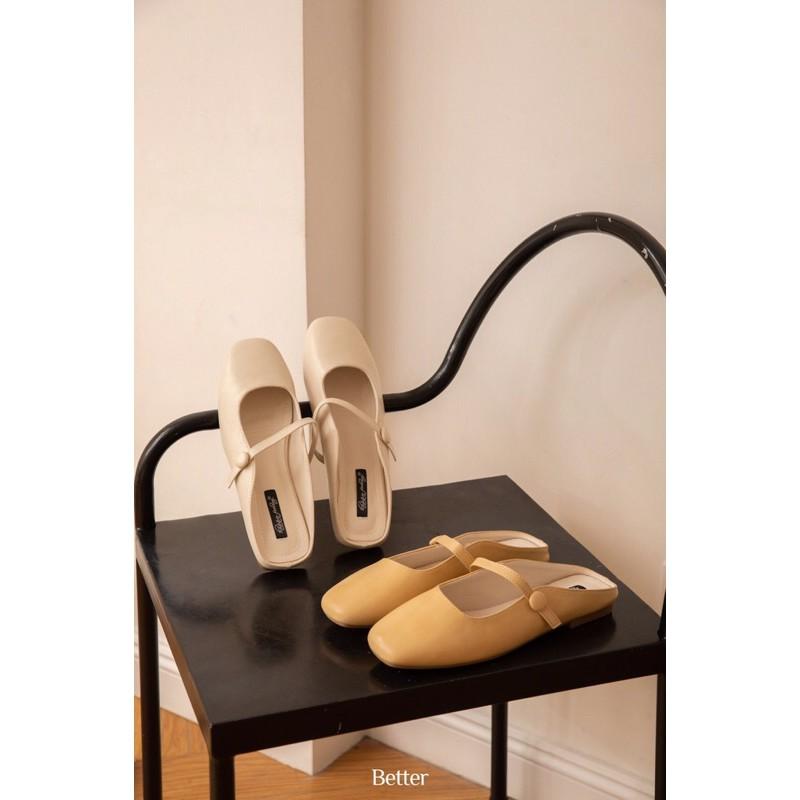Sục mũi vuông, quai ngang khuy tròn, đế cao 1,5cm Better shoes - 130321001