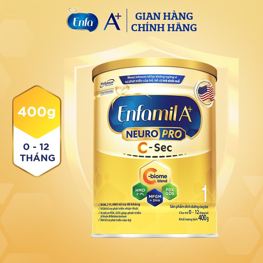 Sản phẩm dinh dưỡng công thức Enfamil A+ NeuroPro 1 C-Sec 400g