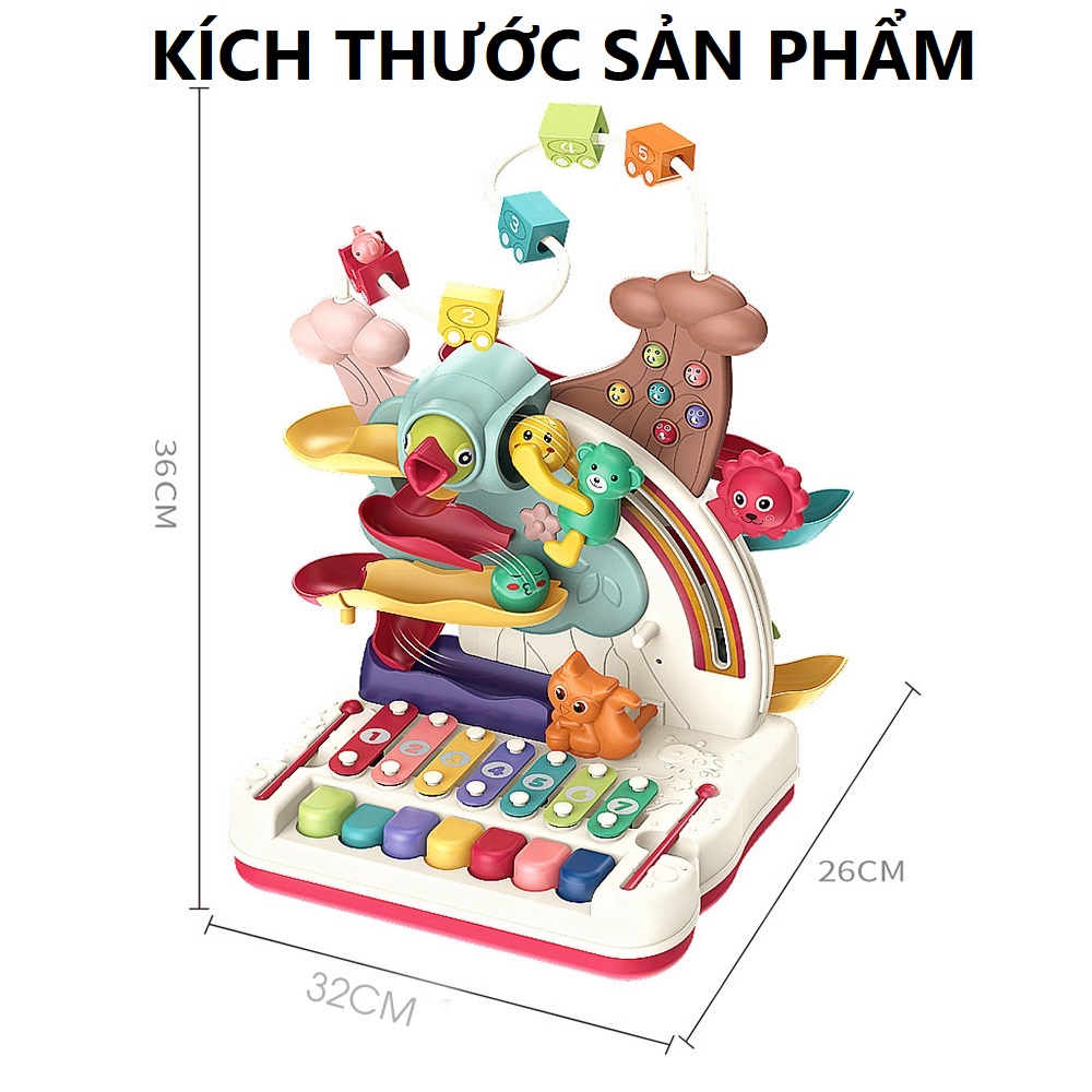 Đồ chơi âm nhạc bộ đàn trống drum kèm đàn piano cho bé phát triển, đồ chơi đàn đa năng, quà tặng sinh nhật cho bé