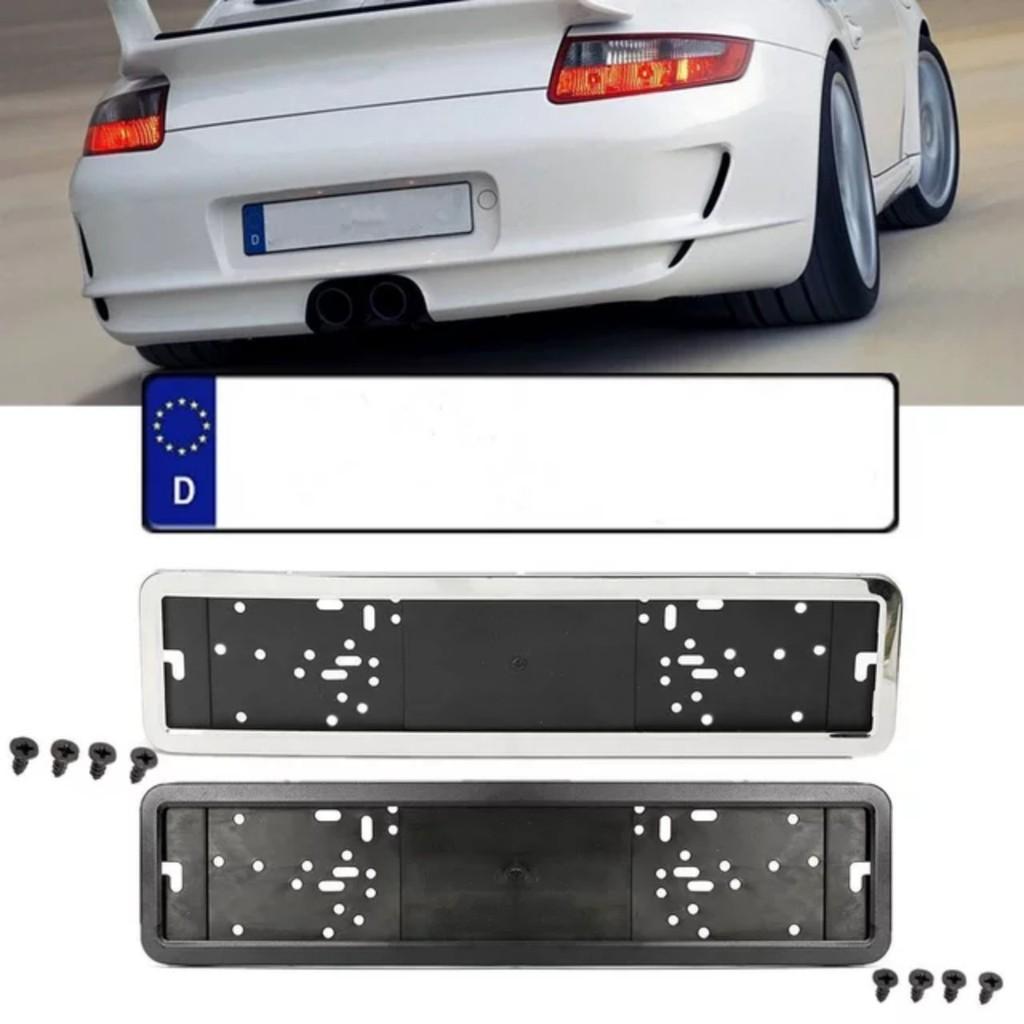 Khung biển số xe ô tô độ kiểu Châu Âu- khung nhựa viền thép chống gỉ