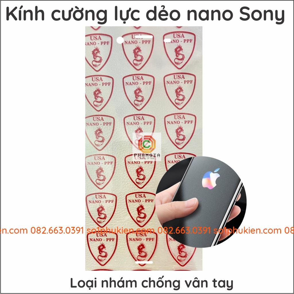 Dán cường lực màn hình, mặt lưng cho Sony XZ1 XZ2 nano dẻo cường lực 9H+