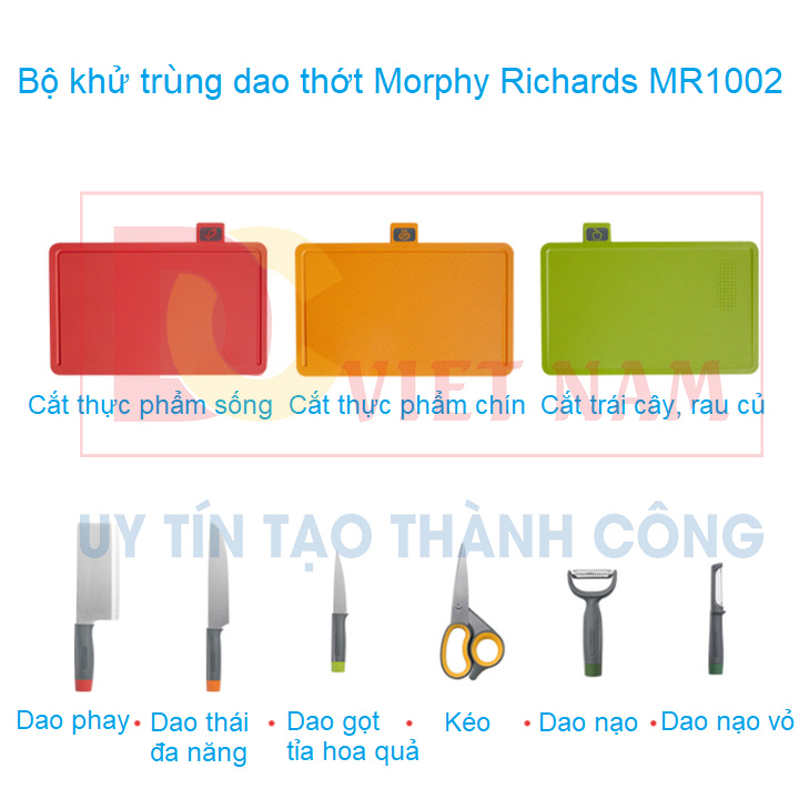 Bộ Dao Thớt Khử Khuẩn UV Và Sấy Khô Morphy Richards MR1002 Thế Hệ Thứ 3