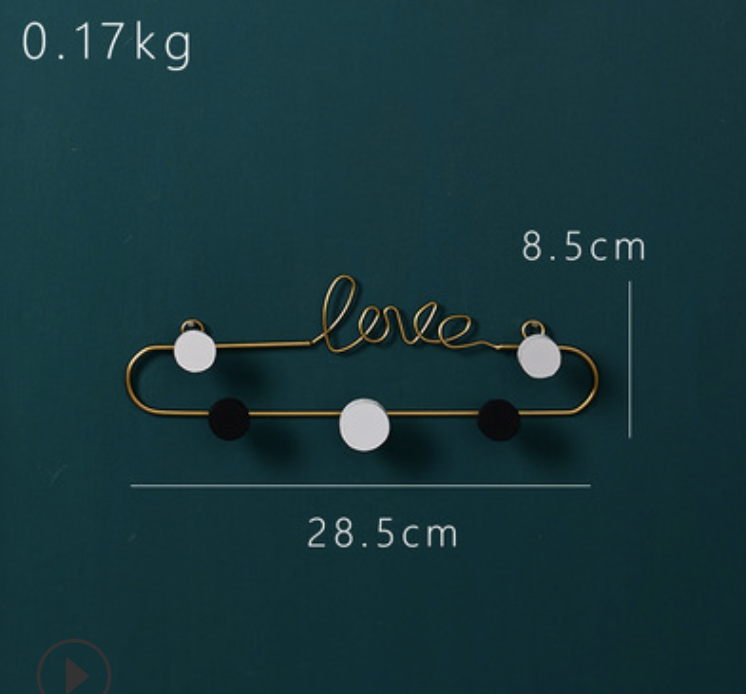 Móc treo đồ kim loại LOVE