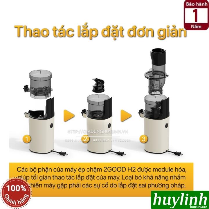 Máy ép trái cây chậm 2Good H2 - 200W - Ép nguyên trái - Hàng chính hãng