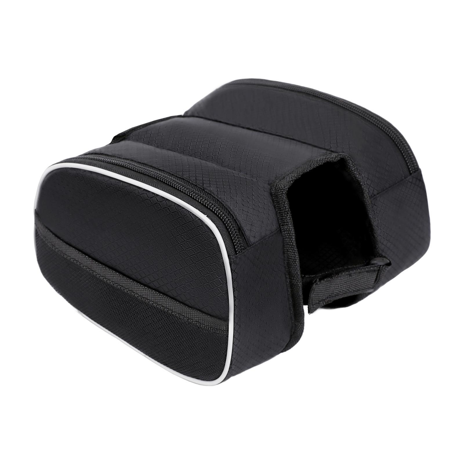 Front Frame Bag, Bike Panniers, Organizer Multifunctional Storage Commuting Bag Phone Holder Tube Phone Bag for Road Bikes