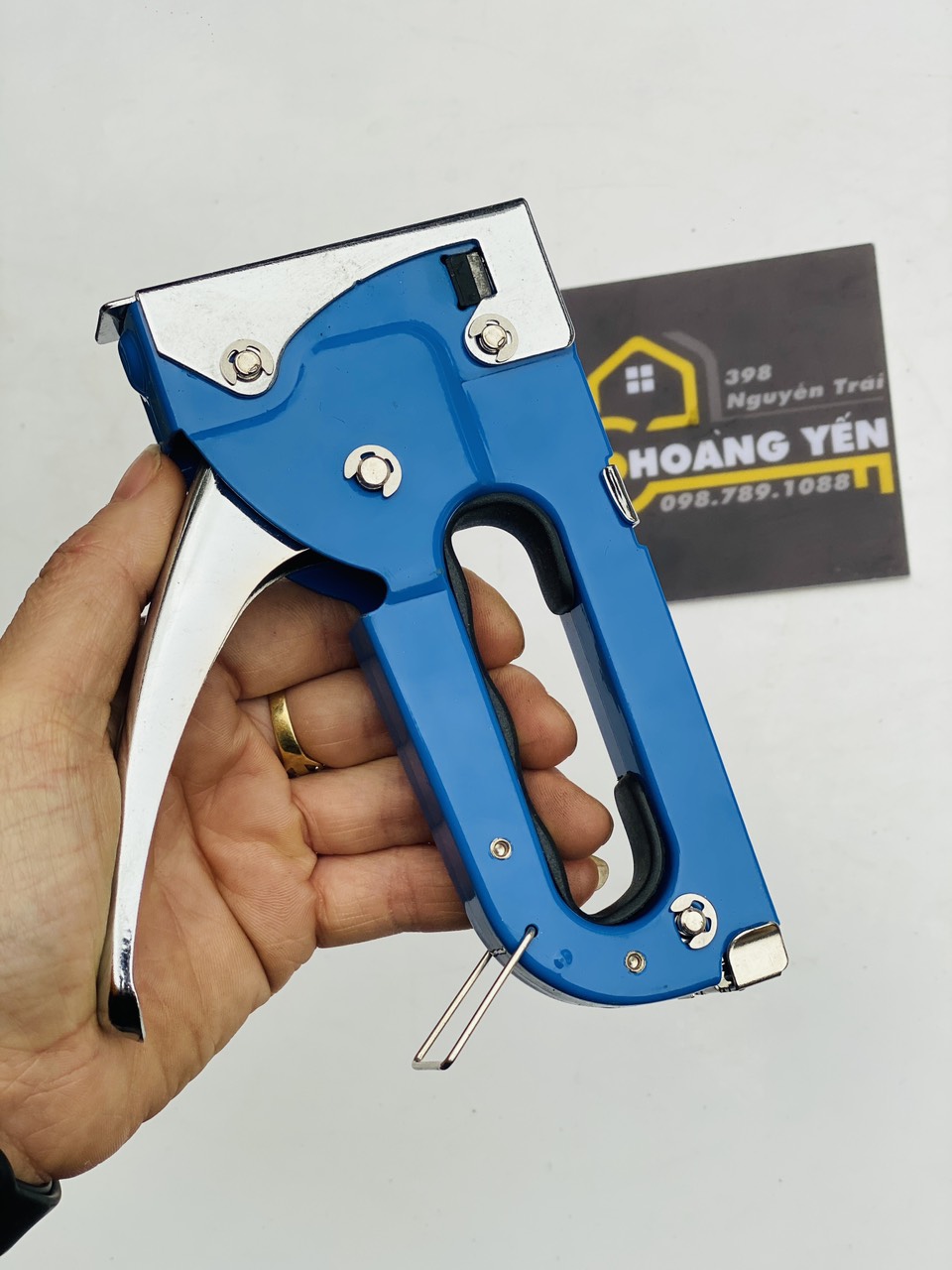 Súng bắn ghim - Kìm bắn đinh ghim cầm tay mẫu mới có tăng lực, đa năng, tiện dụng 4-8mm C-mart C0024, bắn ghim gỗ, bắn ghim da