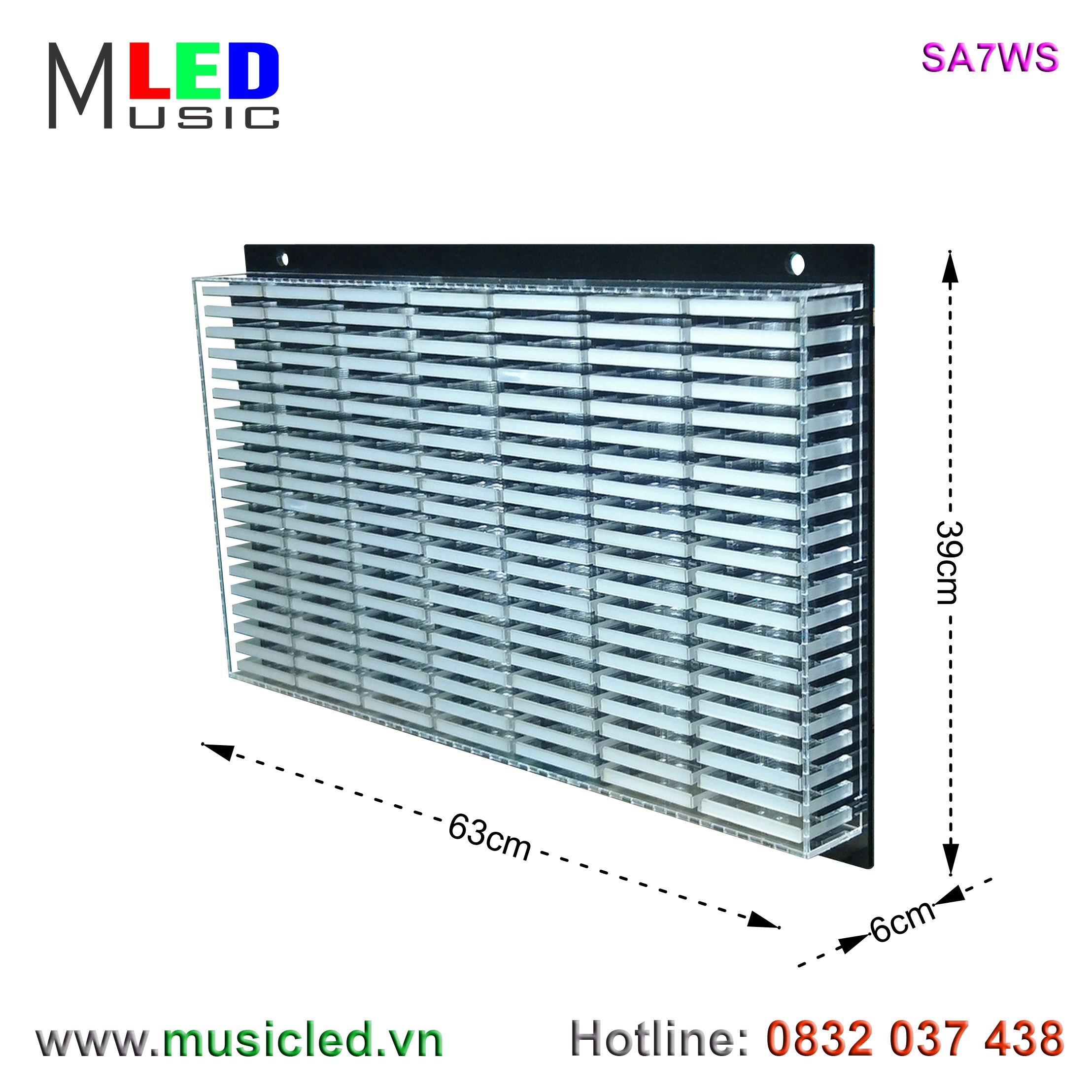 Dàn đèn Music LED nháy theo tần số nhạc 7 cột treo tường