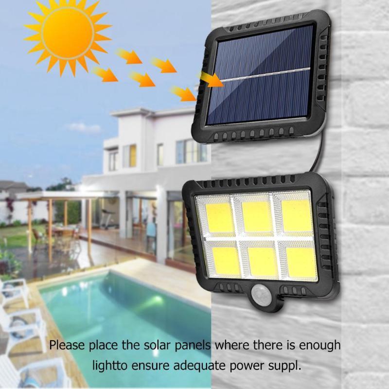 100/128/150/160COB Solar Light Outdoor waterproof Expansion Motion Sensor with 5 meter extend wire