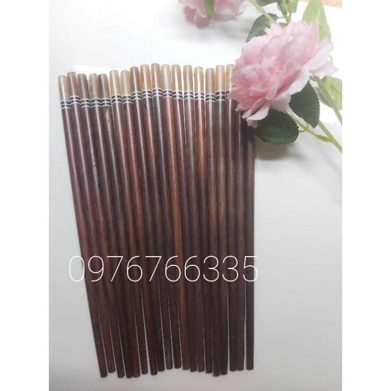 Đũa ăn gỗ trắc, Đũa ăn gỗ trắc tự nhiên khảm sừng trâu