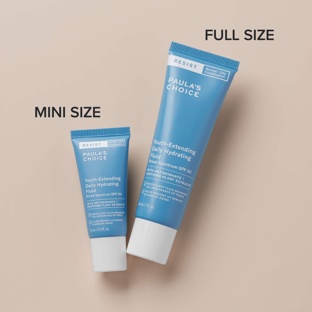 Kem Dưỡng Da Giữ Gìn Nét Thanh Xuân Spf 50 Paula's Choice  Resist Youth-Extending Daily Fluid Spf 50 (60ml)