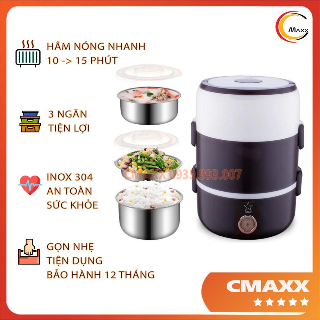 HỘP CƠM GIỮ NHIỆT 3 TẦNG STAR HOT LUNCH BOX, DÙNG CHO DÂN VĂN PHÒNG