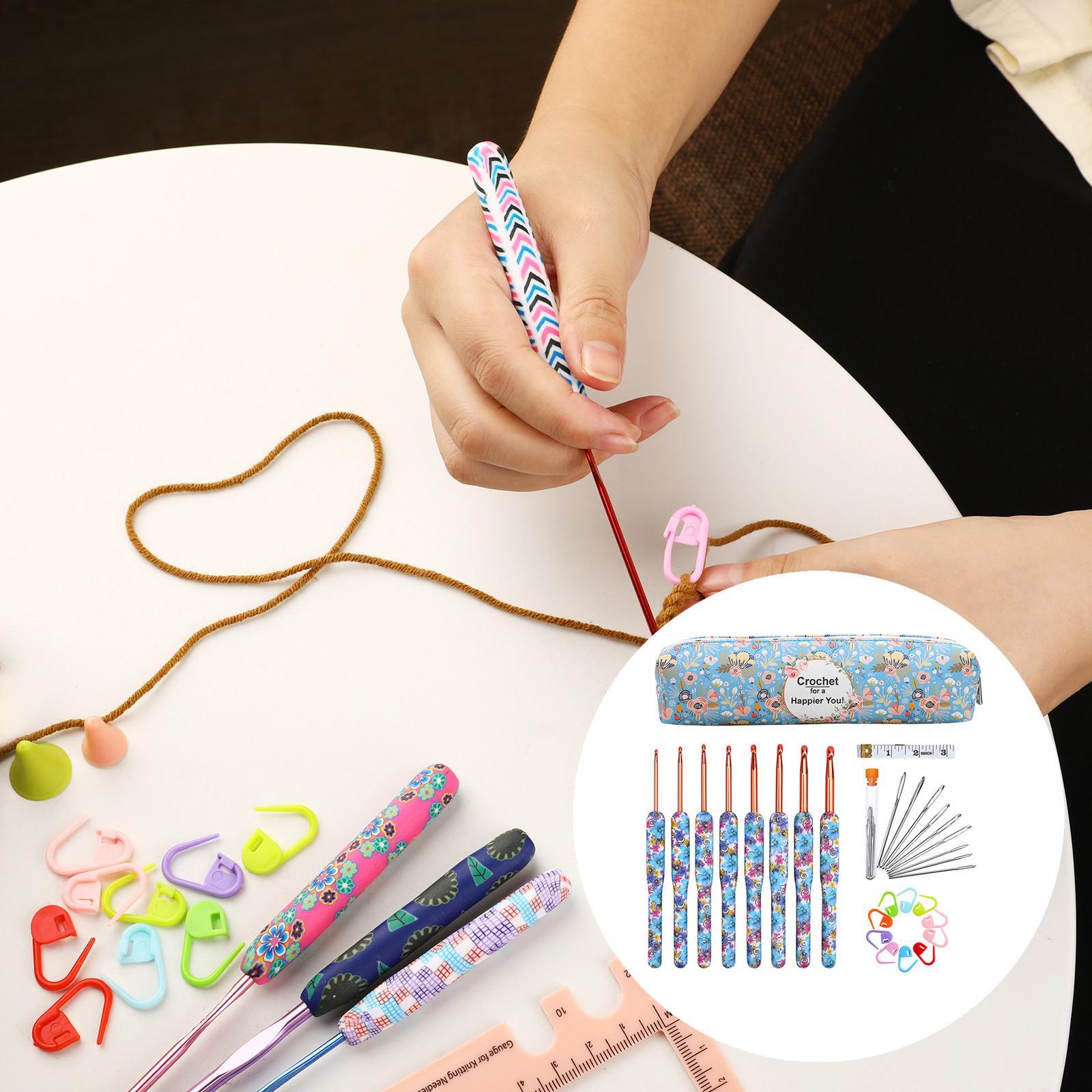 Aluminum Crochet Hooks  Knit Set Ergonomic Weave