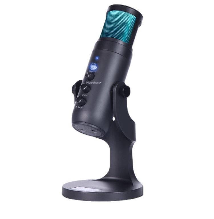 Thuận lợi nhất trung tính usb microphone đầy màu sắc máy tính để bàn rgb nhà điện thoại di động máy tính đài phát thanh game tụ microphone karaoke hiện vật