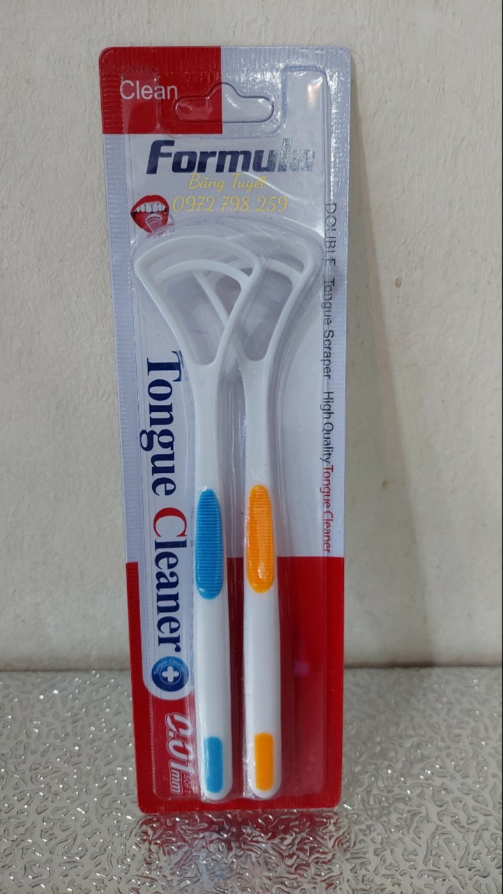 Dụng cụ cạo lưỡi Formula nhựa cao cấp làm sạch lưỡi , giảm thiểu mảng bám tác nhân gây hôi miệng , lạo lưỡi cao cấp