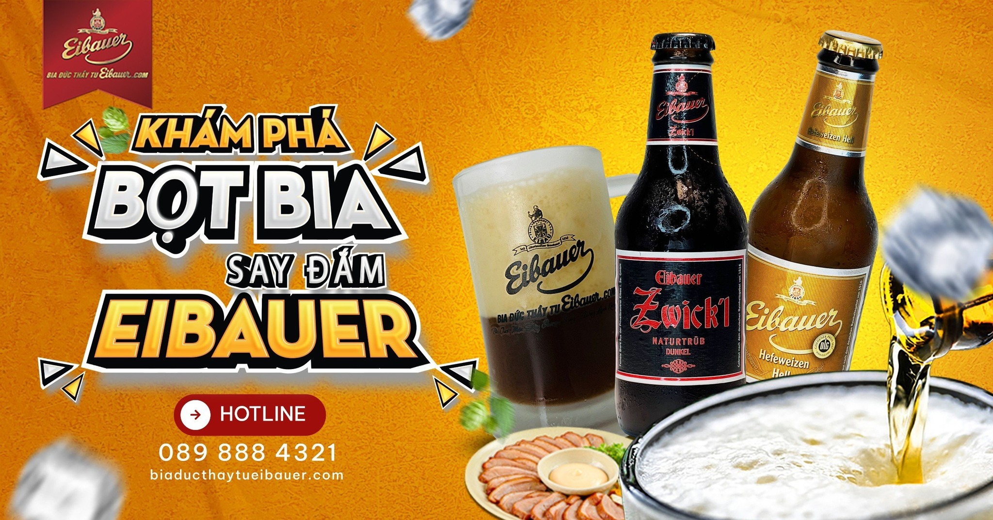 Thùng Quà Bia Thầy Tu EIBAUER ZWICK'L NATURTRÜB DUNKEL  6.7% - Hương Vị Độc Tôn Caramel Rang Cháy - Bia Đức Nhập Khẩu Chính Hãng