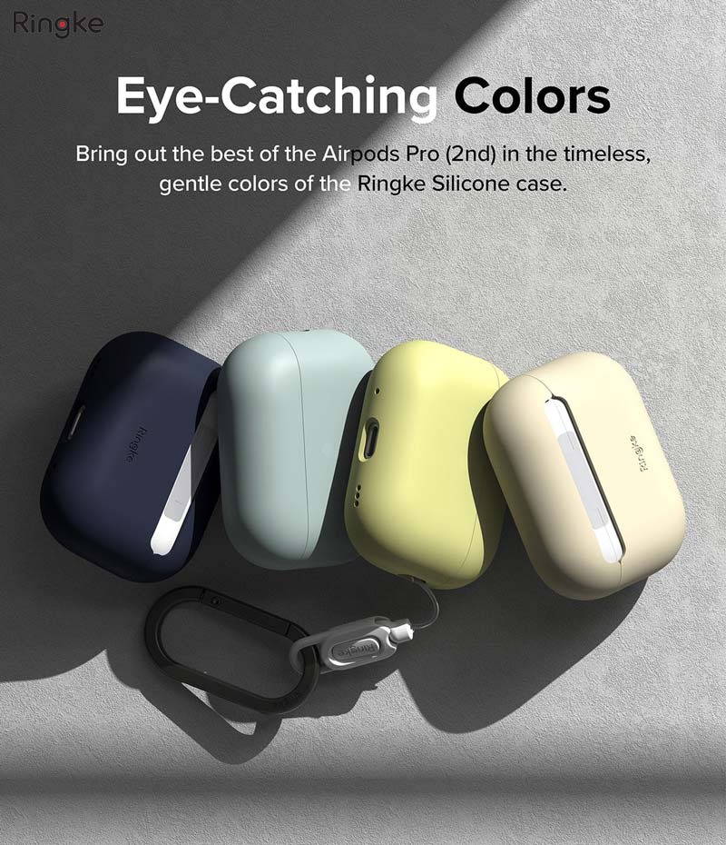 Vỏ Ốp dành cho AirPods Pro 2 RINGKE Silicone - Hàng Chính Hãng