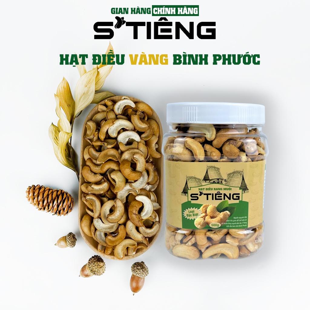 500Gr Hạt Điều Rang Muối Sạch Vỏ Bình Phước STiêng Loại Bể Vở Hộp Nhựa