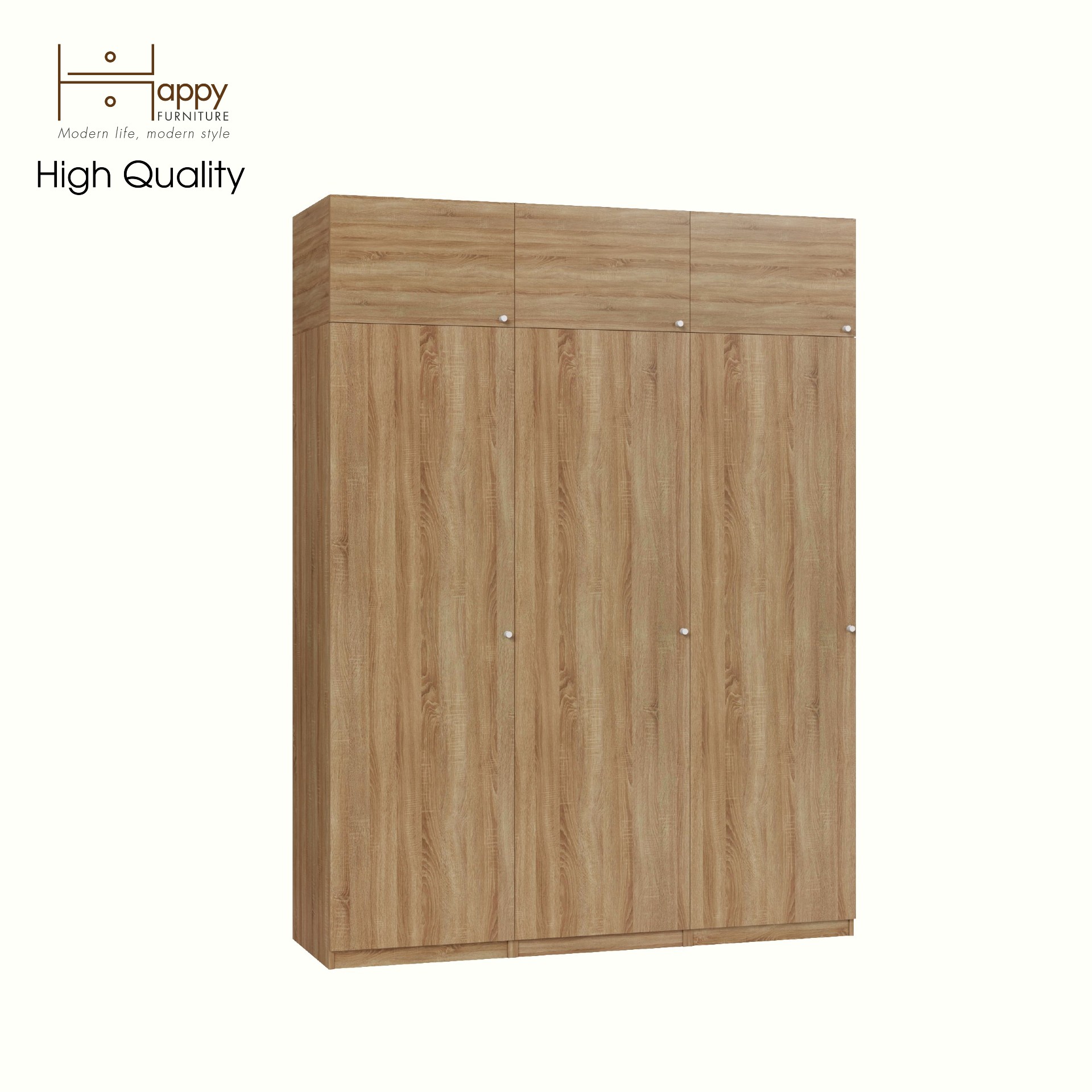 [Happy Home Furniture] SCANDINA, Tủ quần áo 3 cửa mở 1m8x2m4 ,180cm x 57cm x 241cm ( DxRxC), TCM_090