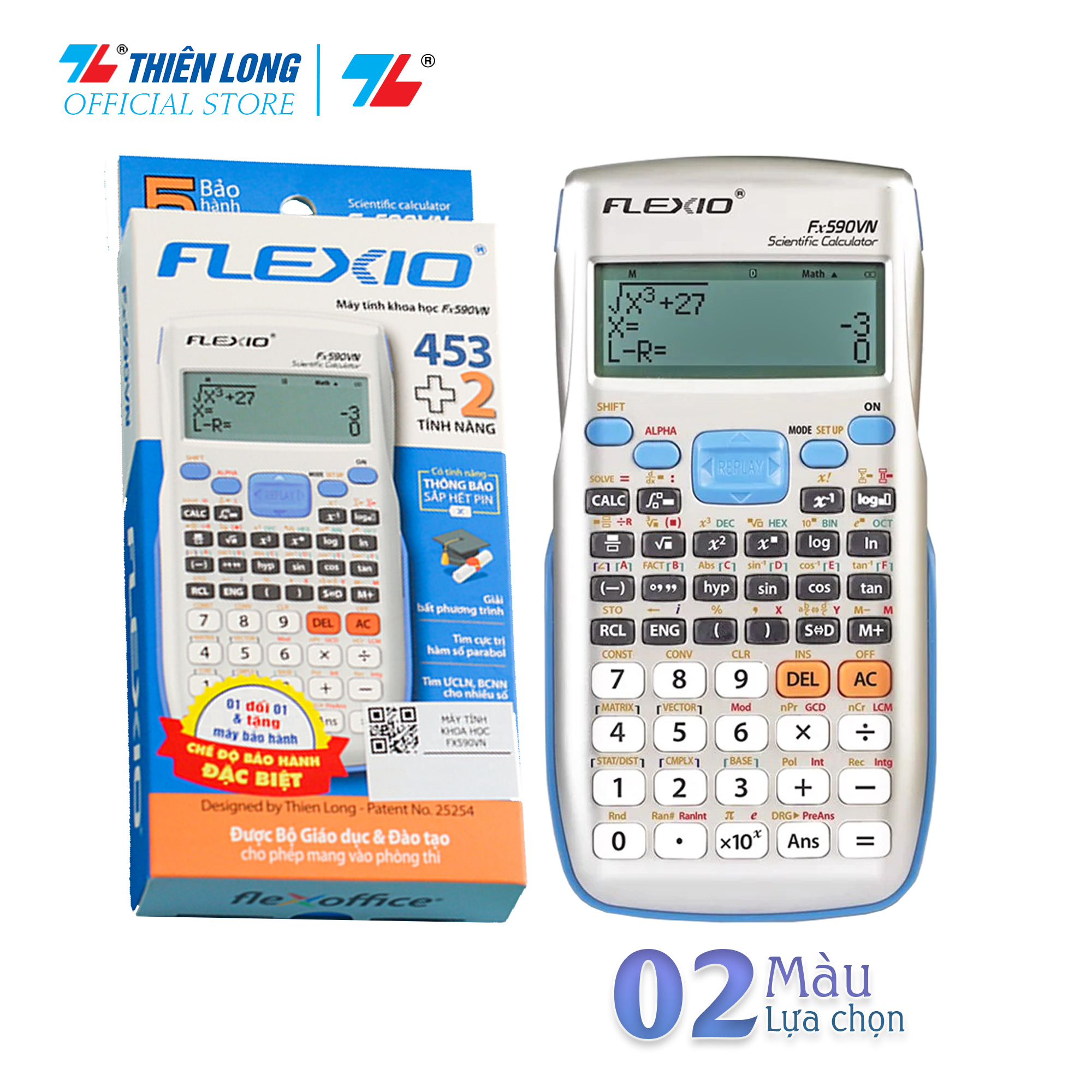 Máy tính khoa học Flexio FX590VN - xanh