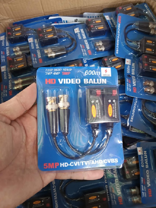 10 bộ video balun lõi đồng chống nhiễu cho camera quan sát