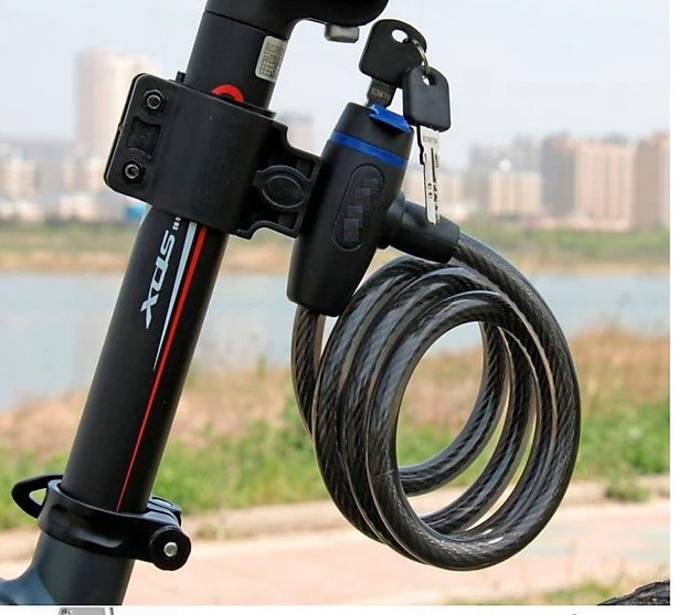 Khóa Chìa Dây Chống Trộm Cho Xe Đạp , Xe Máy - Loại Tốt - Hàng chính hãng