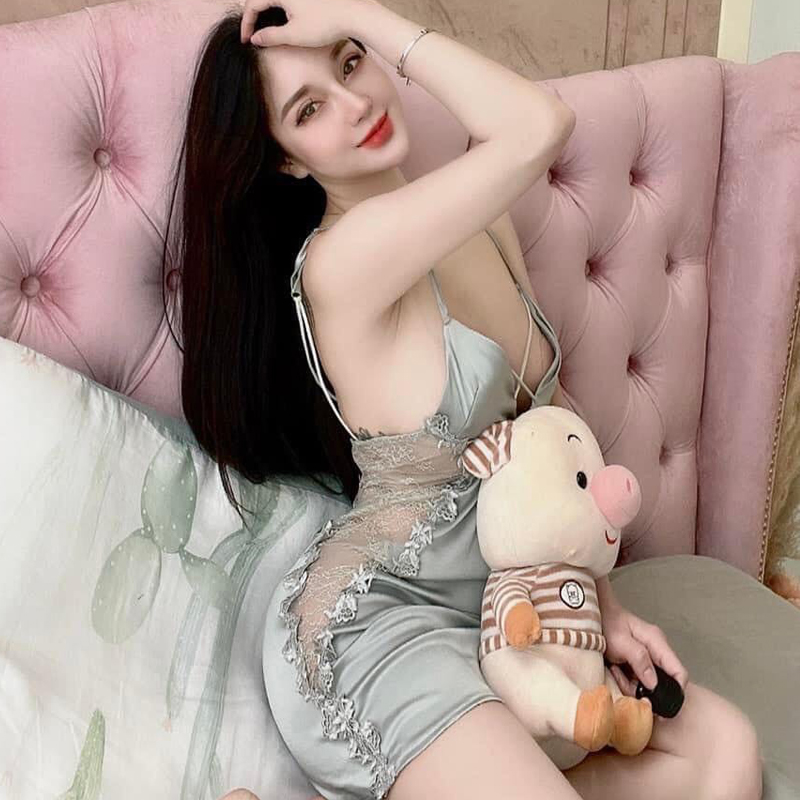 Váy ngủ lụa hai dây sexy gợi cảm Q131 - Đầm ngủ nử - Đồ ngủ mặc nhà - Váy ngủ lụa cao cấp