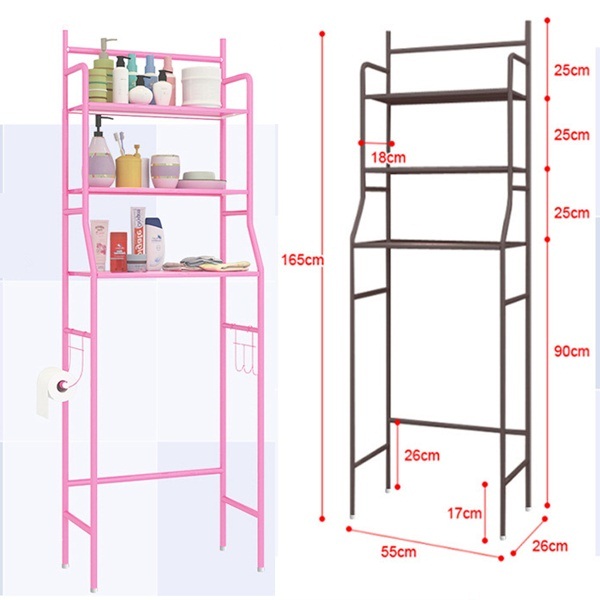 Kệ đựng đồ nhà tắm 3 tầng thông minh (giao màu ngẫu nhiên)