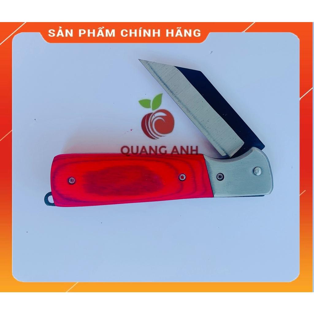 Dao Ghép Cây Cán Gỗ Đỏ - Cực Sắc Bền - Dao Gập Nhật Bản