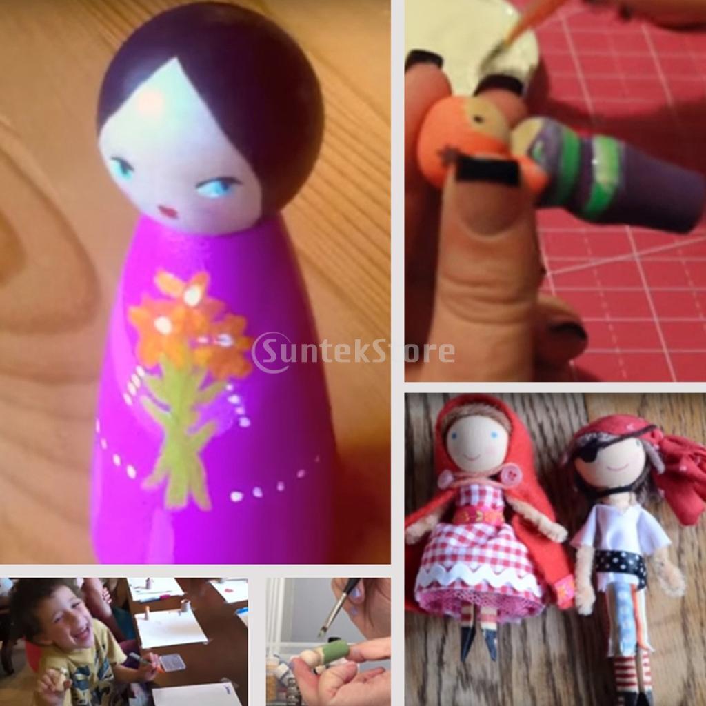 40 Pieces/Set Solid Hard Wood People 43mm Natural Unfinished Wooden Family Wood Peg Dolls Ready for Paint or Stain Wedding Cake Topper