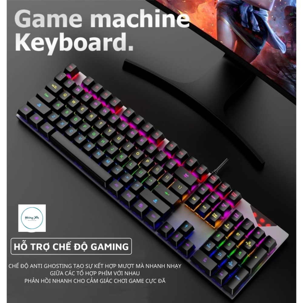 Bàn Phím Cơ Gaming K1 RED Switch 20 Chế Độ LED Màu Cực Đẹp Chơi Mọi Tựa Game Trên Máy Tính Laptop PC