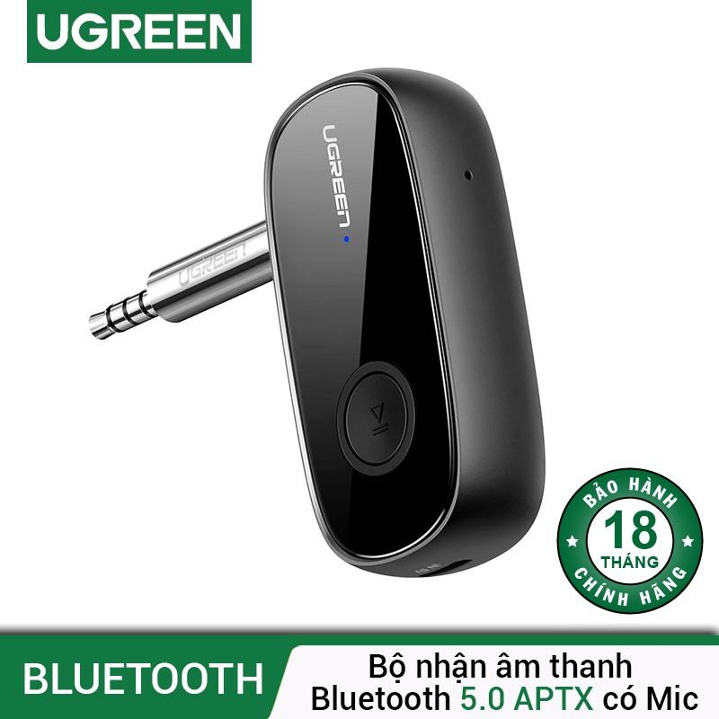 Bộ nhận âm thanh 5.0 APTX Bluetooth độ trễ thấp có mic 1 đầu cái 3.5mm UGREEN CM279 - Hàng chính hãng