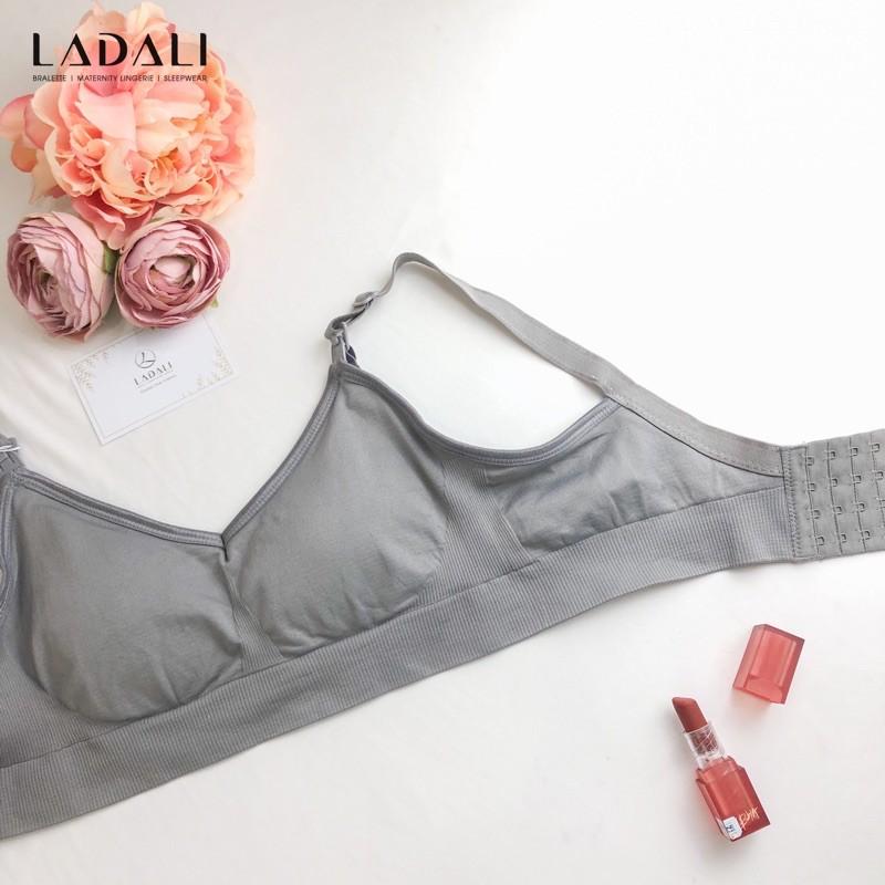 Áo lót bầu và sau sinh cotton spandex mở nắp cho con bú co giãn 4 chiều thông hơi thoáng mát Ladali