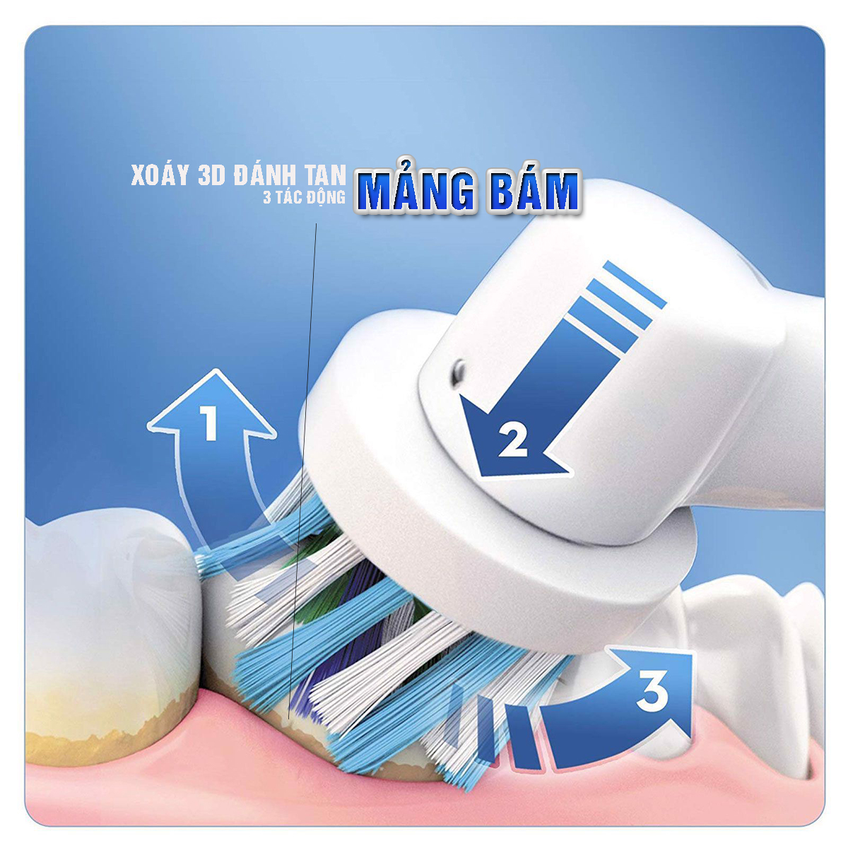 Cho máy Oral B Braun Cross Action EB-50A, Set Bộ 4 đầu bàn chải đánh răng điện đánh tan mảng bám