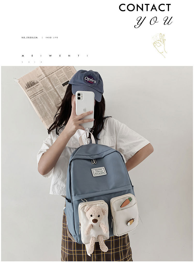 BALO ULZZANG ĐI HỌC UNISEX CÁ TÍNH CẶP NỮ NAM THỜI TRANG TEEN DỄ THƯƠNG 5614