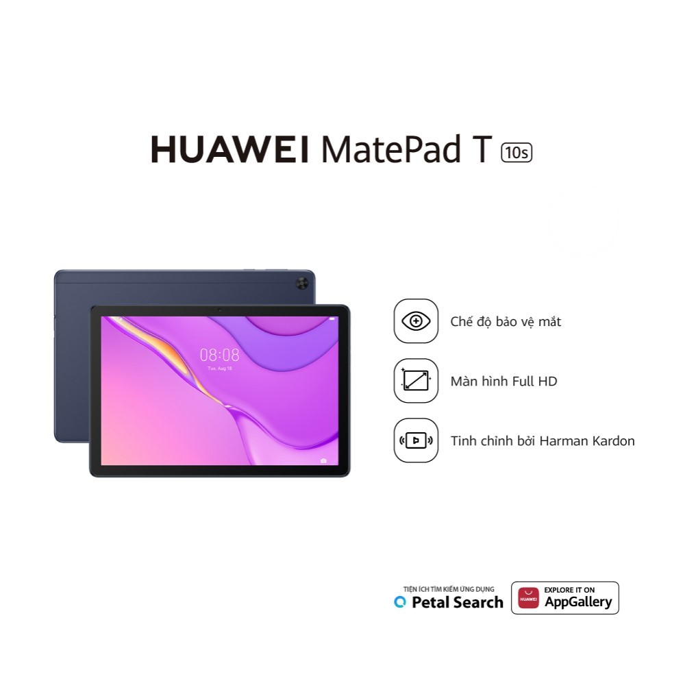 Máy Tính Bảng Huawei Matepad T10s | Màn Hình Full HD | Chế Độ Bảo Vệ Mắt | Tinh Chỉnh Bởi Harman Kardon | Hàng Chính Hãng