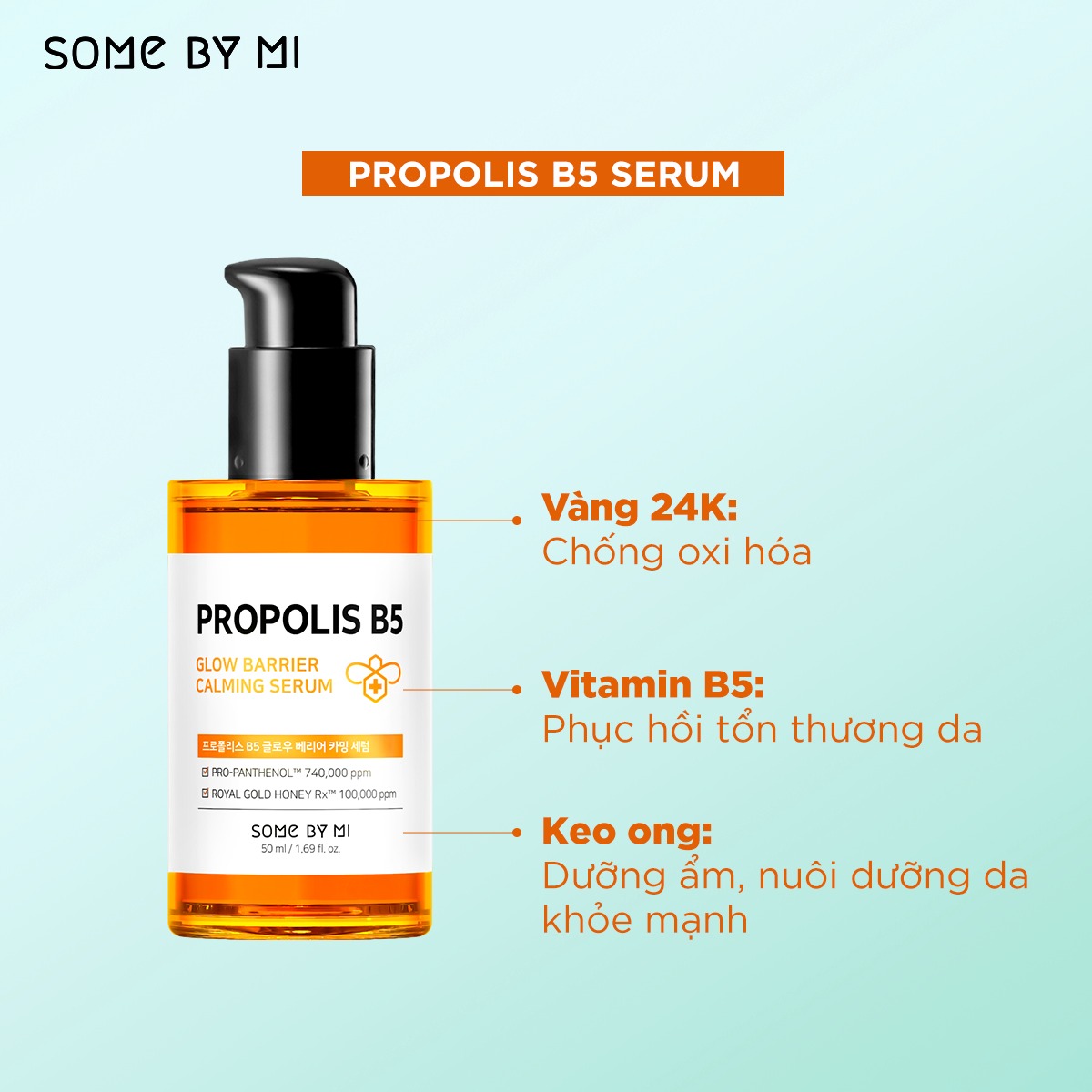 Tinh Chất Some By Mi Propolis B5 Glow Barrier Calming Serum 50ml