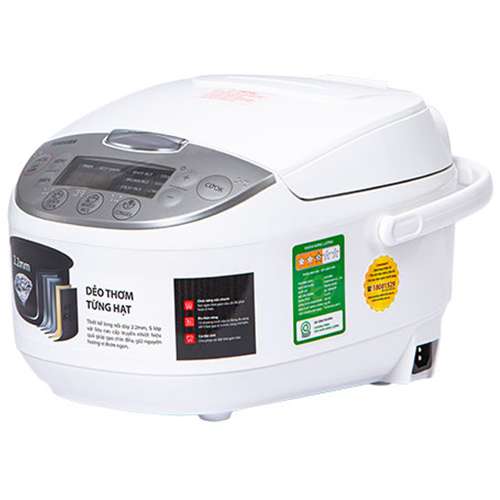 Nồi cơm điện tử Toshiba RC-10DH2PV - 1.0L - Lòng nồi dày 2.2mm, chống dính - Hàng chính hãng, bảo hành 12 tháng