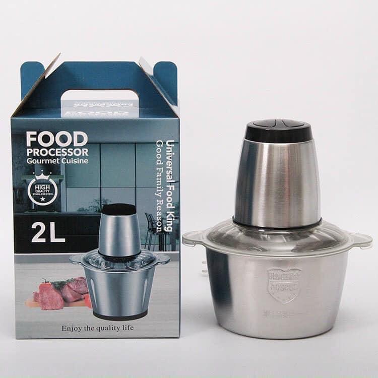 Máy Xay Thịt Đa Năng Food Processor, Dung Tích 2 Lít, Sang Trọng, Gọn Nhẹ, An Toàn, Tiện Lợi Cho Mọi Gia Đình