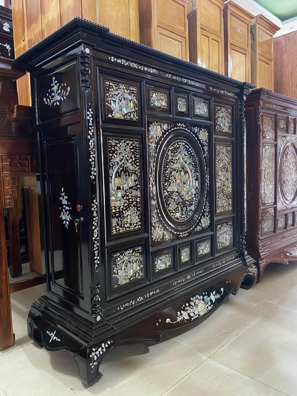 TỦ THỜ  GỖ CĂM XE , CẨN ỐC ĐẸP , TỦ THỜ CẨN THỜI XƯA