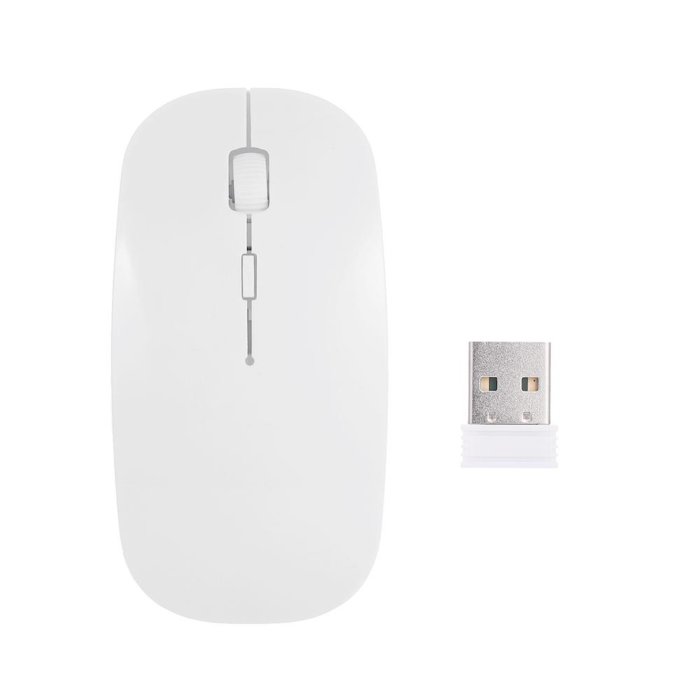 2.4G Wireless Mouse Portable Ultra-thin Mute Mouse 4 Keys Wireless Optical Mouse 1600DPI for   Desktop Computer Laptop