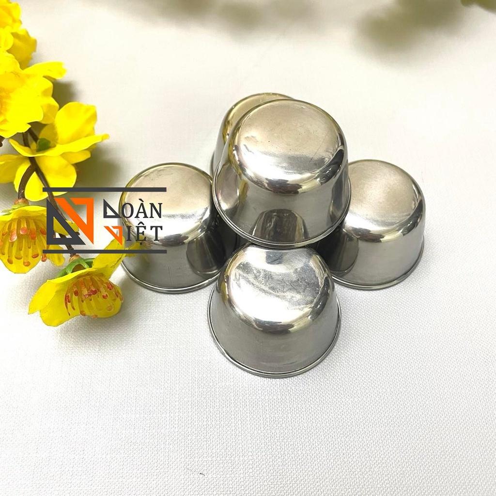 Khuôn bánh bò bông, bánh bò bi - khuôn INOX 4,3 cm - 2,5 cm- Combo 5, 10 khuôn - Dụng cụ làm bánh