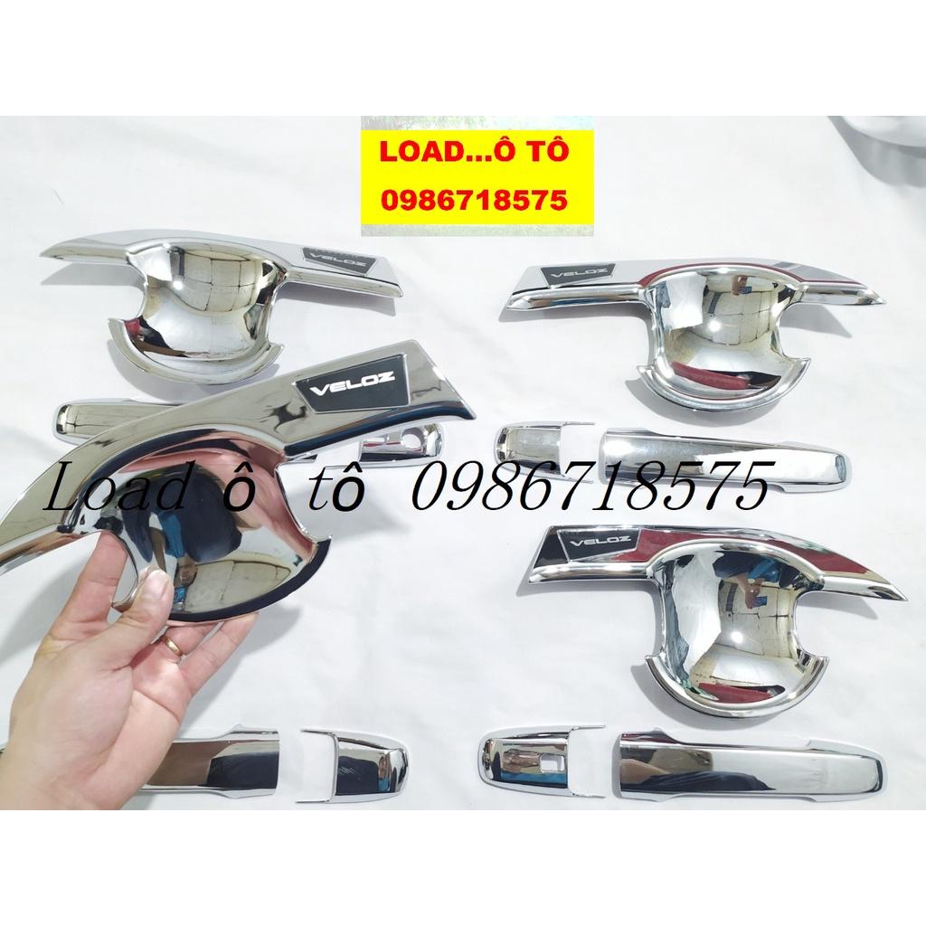 Ốp Tay Nắm, Hõm Cửa Xe Toyota Veloz 2022-23 Hàng Loại 1 Nhựa ABS Mạ Crom Sáng Bóng