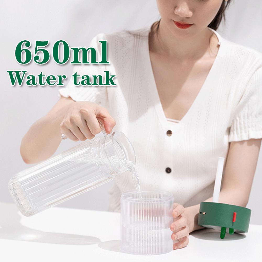 Máy tạo ẩm tinh dầu không dây 650ml tích hợp pin 2000mAh, máy tạo ẩm không khí có thể sạc lại, máy khuếch tán hương thơm di động, máy tạo ẩm gia đình