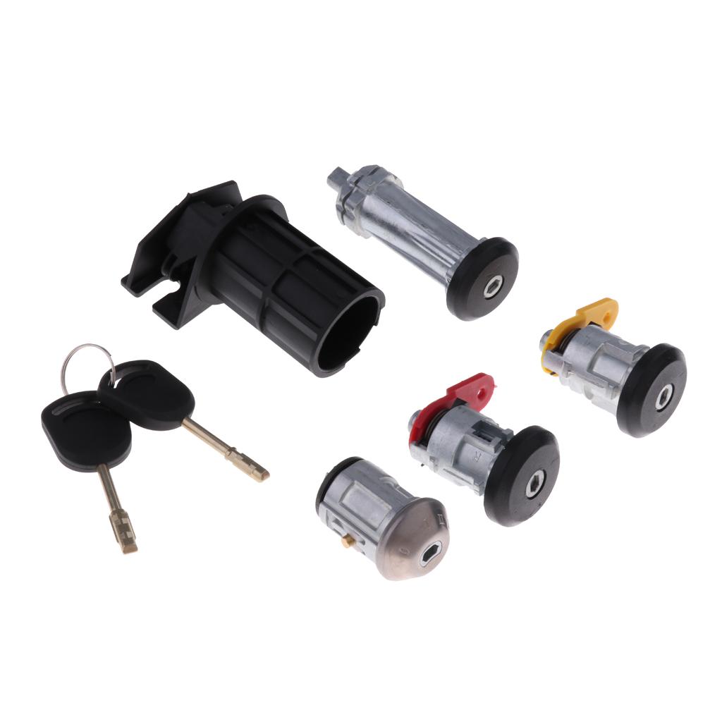 Set Of Car Ignition Switch Lock Cylinder + Door Lock