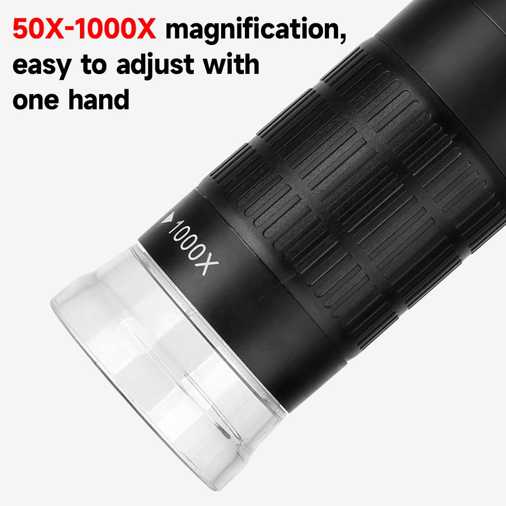 Kính Hiển Vi Kỹ Thuật Số Có Dây 3 Trong 1 1080P Cầm Tay Với Độ Phóng Đại 50X-1000X Kiểu C + Cổng Micro Usb + Cổng Usb