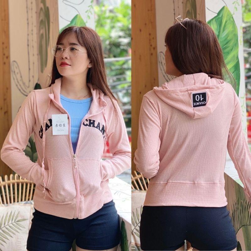 Áo khoác nữ khoát chống nắng form rộng có mũ dày đẹp bigsize thun gân siêu mát giá rẻ nhất ESHOP